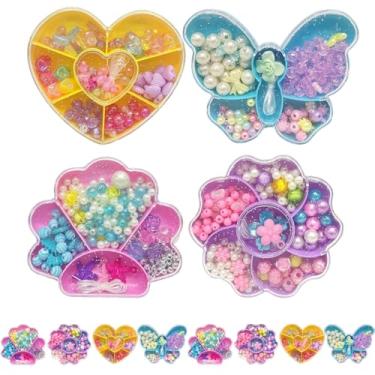 Imagem de 8 kits de Miçangas Bijuterias p/ Pulseira Colar Brinquedo Lembrancinha Sacola Surpresa