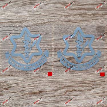 Imagem de Adesivo decalque 2X prata Krav MAGA Krav MAGA Combat IDF Israel Defence Force Jewish Car Vinyl Die Cut No Background