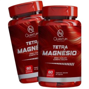 Imagem de 2 Potes Tetra Magnésio 4 em 1 Kit 120 Cáps Quantum - Quantum Nutrition
