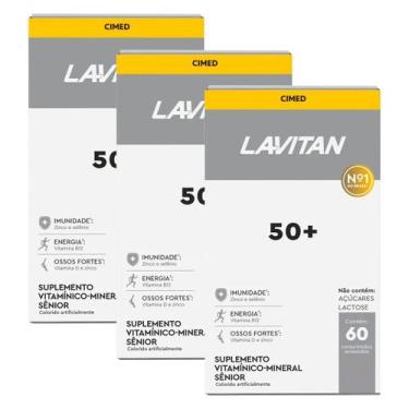 Imagem de Kit 3 und Lavitan 50+ com 60 Cpr - CIMED