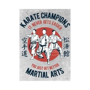 Imagem de Pôster De Artes Marciais Judo Karate Taekwondo Em Lona Para Decoração 
