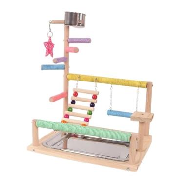 Imagem de WeiLaiKeQi Parque infantil para pássaros Suporte para brincar com pássaros Suporte resistente para papagaios Cercadinho de academia para calopsitas Tentilhões