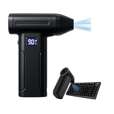 Imagem de Soprador Elétrico Portátil, 130000 RPM, 3 Velocidades, Sem Fio Recarregável, Display Digital, Multifuncional para Limpeza de Eletrônicos