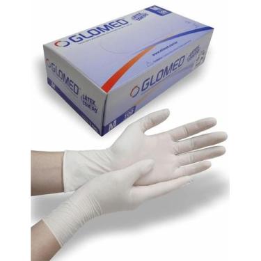 Imagem de Luva procedimento latex com po tam m 100un  glomed
