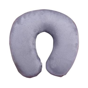 Imagem de Generic Travesseiro de viagem para pescoço, apoio de cabeça ergonômico, portátil, confortável, espuma de memória, suporte para cabeça e pescoço, para, Cinza