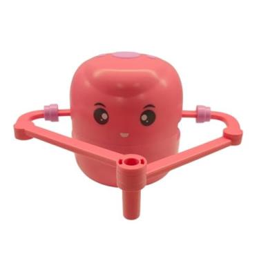 Imagem de simhoa Crianças Desenho Robô Educacional com 100 Cartões Bonito Jogo Pré-escolar Portátil Criativo Aprendizagem Brinquedo para Meninos Meninas Crianças Prese, Rosa