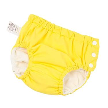 Imagem de Generic Fralda de Natação Absorvente Reutilizável Snap para Bebês E Crianças Pequenas, Amarelo (for12-14KG)