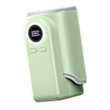 Imagem de menolana Aquecedor de mamadeiras Aquecedor Ajustável com visor digital portátil para uso diário Compras Casa, Verde
