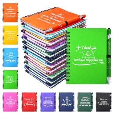 Imagem de Bermoge 20 Sets Inspirational Notebooks with Motivational Pens Bulk - Employee Appreciation Gifts Thank You Gifts for Teachers Coworker Students Friends