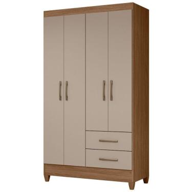 Imagem de Guarda Roupa Solteiro Chile 4p 103 Cm Carvalho Fendi Moval