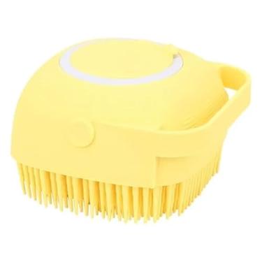 Imagem de Escova de Banho em Silicone com Dispenser para Shampoo (AMARELO)