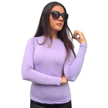 Imagem de Camisa Feminina Proteção Solar Uv50 Camiseta Segunda Pele Térmica Long