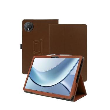 Imagem de Capa para tablet DOOGEE V Pad 5G Android 15 de 12 polegadas, capa fólio de couro premium WUNIAK para tablet Doogee V Pad 5G Android 15 de 12 polegadas com alça de mão para tablet, marrom