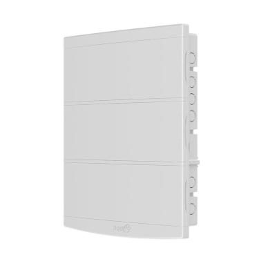 Imagem de Quadro de Distribuição Slim 48 Disjuntores Sem Barramento Porta Branca - 33.04.083.0 - TIGRE