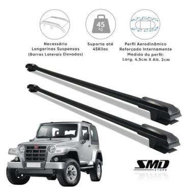 Imagem de Rack de Teto Travessa Troller 3p 2000 Á 2013 Preta  - SMD, PRETO, ESPE