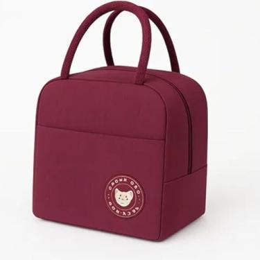 Imagem de Bolsa Térmica Multiuso 4L – Mantém Alimentos Frios e Quentes – Impermeável e Leve – Ideal para Marmita, Academia, Praia e Viagens – Cores: Preto, Rosa, Vermelho, Azul e Cinza