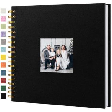 Imagem de Álbum de fotos Hiwhy Scrapbook 25x25cm, capa de linho, 40 páginas