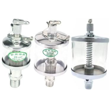 Imagem de Lubrificador De Gotejamento Por Gravidade Sight Com Copo De Vidro, Rosca Macho M6-M16 E Capacidade De 16 Ml-600 Ml, 1 Peça, Ferro Cromado Para Manutenção Durável De Máquinas-ferramentas(M16x1.5-400ML)