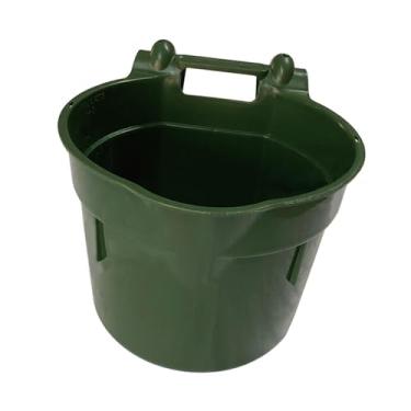 Imagem de Generic Balde de ração para cavalos com ganchos para pendurar, fácil de limpar, multifuncional com marcas de medição, 8l
