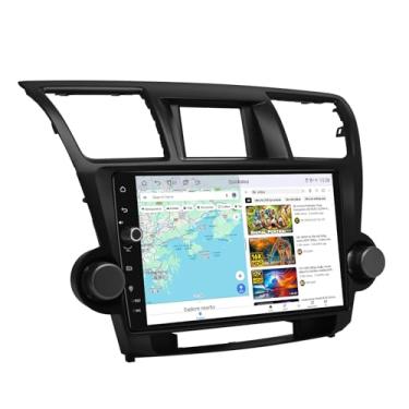 Imagem de JOYING Rádio automotivo para Toyota Highlander 2008-2013, unidade de cabeça Android 13, tela sensível ao toque IPS 1280 x 800, com CarPlay e Android Auto, 8 GB + 128 GB, AM/FM, Bluetooth, botão de