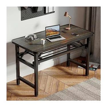 Imagem de Mesa de computador para escritório em casa, mesa dobrável para computador, mesa de computador, mesa retangular, simples, mesa de computador, mesa pequena, dormitório pequeno, mesa de estudo, mesa de