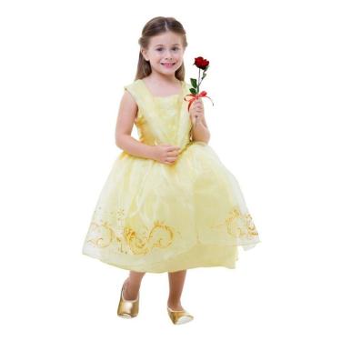 Imagem de Fantasia Princesa Bela Fera Clássica Vestido Amarelo Infantil