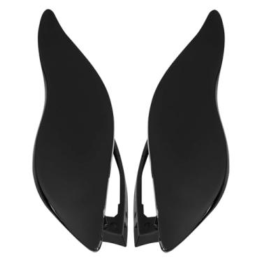 Imagem de Kit de defletor de ar, defletores de ar de asas laterais, para-brisa de asa lateral de carenagem, defletores de vento ajustáveis pretos compatíveis com Harley Electra Glide Street Glide Tri Glide