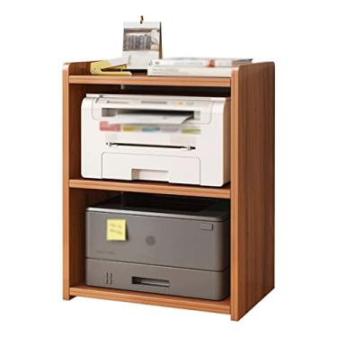 Imagem de Suporte de impressão, suporte de impressora, escritório, mesa multicamadas, armazenamento de arquivos, rack de impressora multifuncional, prateleira de impressora resistente, mesa de impressora (cor