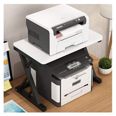 Imagem de Suporte de impressão, prateleira de impressora, suporte de impressora de mesa moldura de aço inoxidável, suporte de scanner de máquina de fax para escritório, sala de estudo, suporte de armazenamento