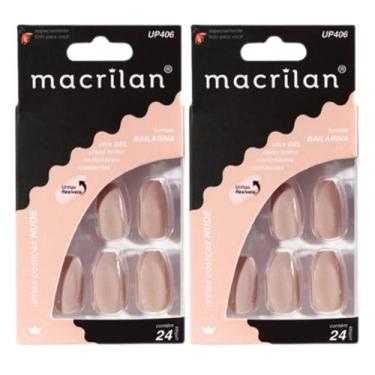 Imagem de Kit 2 Unhas Postiças Bailarina Nude UP406 - Macrilan