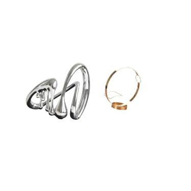 Imagem de Fenteer Escultura de Arte Abstrata Minimalista, Suporte para Garrafa de Vinho, Organizador de Metal Moderno para Mesa de Centro, Estante, Presente de Inaugura