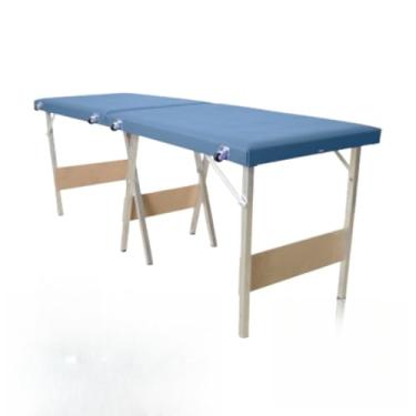 Imagem de Maca dobrável portátil Premium - Estética/Massagem/Cílios/Tatuagem- 240kg(Azul Bebê)