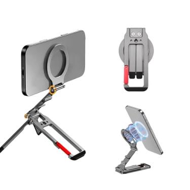 Imagem de Goshyda Suporte Magnético do tripé do Telefone, Vara Dobrável de Selfie da Liga de Alumínio Com ímã Forte, Suporte Giratório de 360 ​​° para Telefones Os X Android