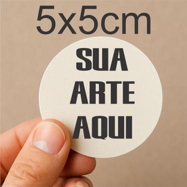 Imagem de Etiquetas Adesivas Redondas Personalizadas, 500/1000 Unidades, Vinil, 3cm/4cm/5cm, Impressão Colorida para Arte e Logotipo (1000, 5x5cm)