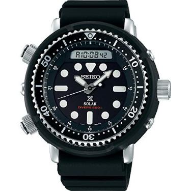 Imagem de Seiko Relógio masculino Prospex Arnie de quartzo japonês, Preto, 48mm, SNJ025P1