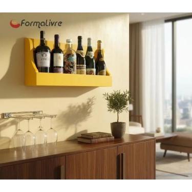 Imagem de Prateleira Adega Suporte Decorativo para Vinhos Bebidas e Garrafas - A