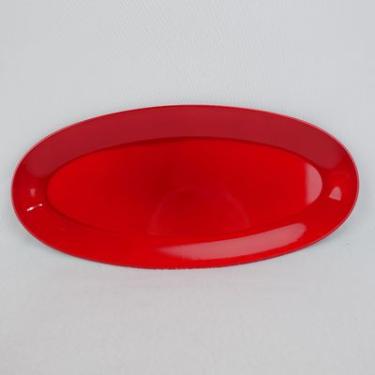 Imagem de Sousplat/ Bandeja Oval Vermelho e Dourado 36CM - Festive