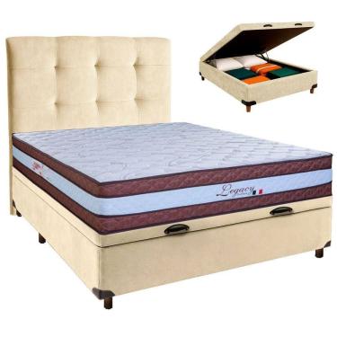 Imagem de Kit Cama Box Bau + Cabeceira + Colchão Casal Molas Ensacadas - Legaccy - Paropas