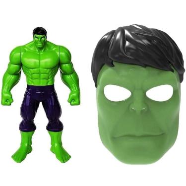 Imagem de Boneco Hulk Marvel 22Cm Articulado Com Máscara Realista