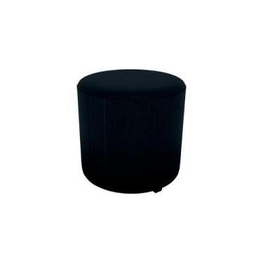 Imagem de Puff Banqueta Redondo Luxo Copenhage Matrix, VELUDO PRETO