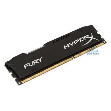 Imagem de Memória 4GB DDR3 1600MHz Kingston HyperX Fury - Latência CL10 - Preto - HX316C10FB/4