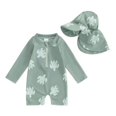 Imagem de Roupa de banho Hnyenmcko Baby/Toddler Boy Rash Guard de 6 a 12 meses