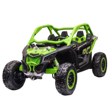 Imagem de Mini Utv Carro Can Am Maverick Elétrico 24V Infantil Jipe Buggy Led Som Usb Verde Importway Bw238vd