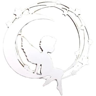 Imagem de Álbum de scrapbook com asas de estrela de corte de metal artesanal, álbum de recortes, modelos de papel fotográfico em relevo, acessórios para fazer cartões de corte, recortes, recortes e gravação em