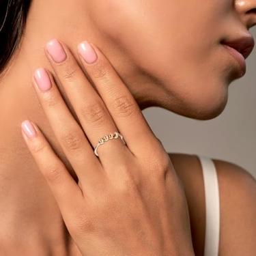 Imagem de Anel de ansiedade banhado a ouro 18 k contas giratórias simples e liberando ansiedade anel ajustável decoração diária e festa, Metal, Sem pedra preciosa