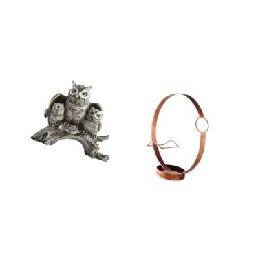 Imagem de Fenteer Escultura de Animal Moderna, Ornamento de Mesa para Sala de Estar, Escritório, Decoração de Armário com Suporte de Ferro para Garrafas de Vinho