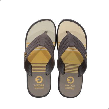Imagem de Chinelo Masculino Cartago Montreal Marrom/Marrom/Amarelo 11729