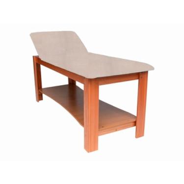 Imagem de Maca Divã em Madeira com Cabeceira Regulável - Arktus - Champagne