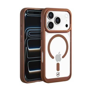 Imagem de Gshield Capa Case Wave Anti-impacto com Cordão de Pulso Incluso, Lateral Antiderrapante, Compatível com Magsafe (Transparente/borda Desert, iPhone 17 Pro)