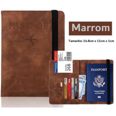 Imagem de Porta Passaporte Carteira Documentos Cartão Para Viagem - D' Presentes
